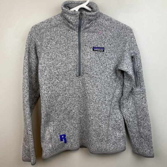 Patagonia Better Sweater Womens S Gray Long Sleeve 1/4 Zip Has company Logo - Picture 1 of 10